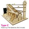 3D Wooden Puzzle DIY Assemble Mechanical Marble Run Gear Model Building Kit Steam Science Puzzles Educational Toys Gift for Kids
