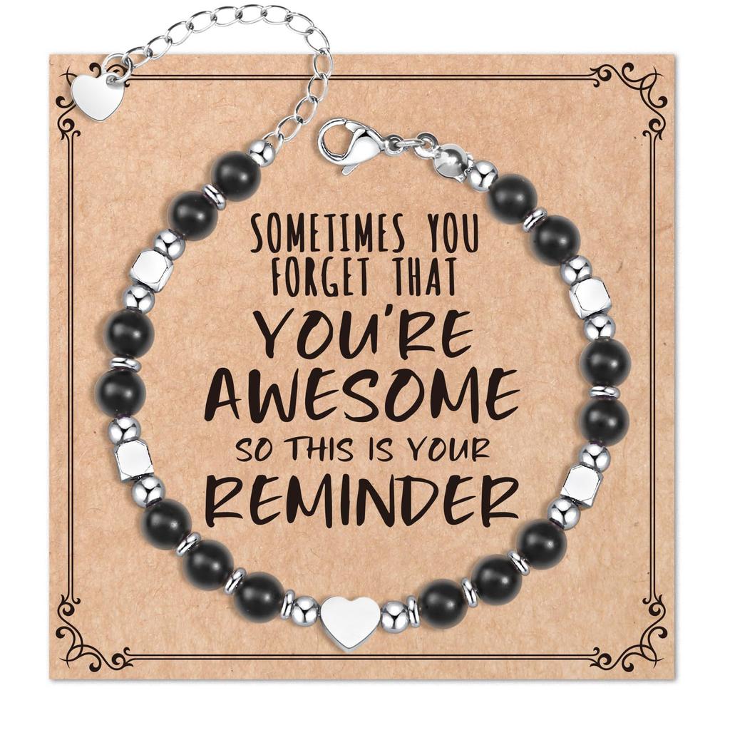 JYL TS Bracelet Letter Heart  Set Stackable Friendship & Personalized Luck