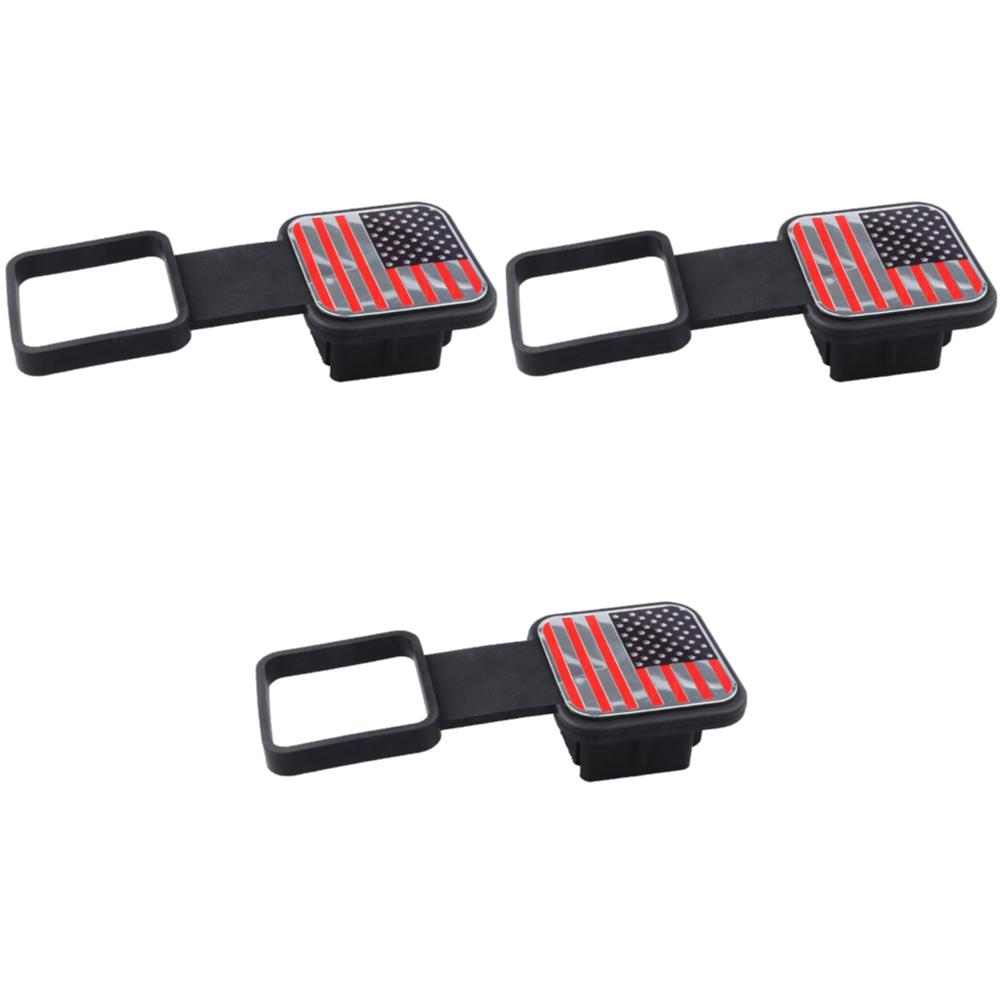 Trailer Hitch Receiver Cover Plug Waterproof Tube Cap Protector Dustproof Trailer Hitch Cover 2 Inch Receiver Auto Square Plug