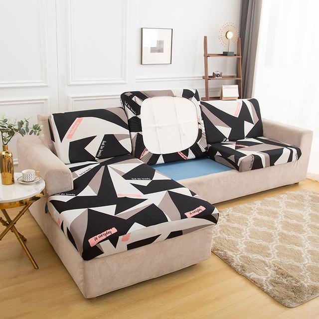 Stretch Printed Sofa Soft Cushion Cover Anti -Dirty Home Decor Washable Design Settee Cover Sets For Pets Kids Living Room Furniture Couch Case