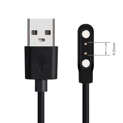 Factory Rohs Pure Copper 4.0mm 2pin USB Magnetic Charging Data Cable Wire Charger for Smart Watch Band Children Watch