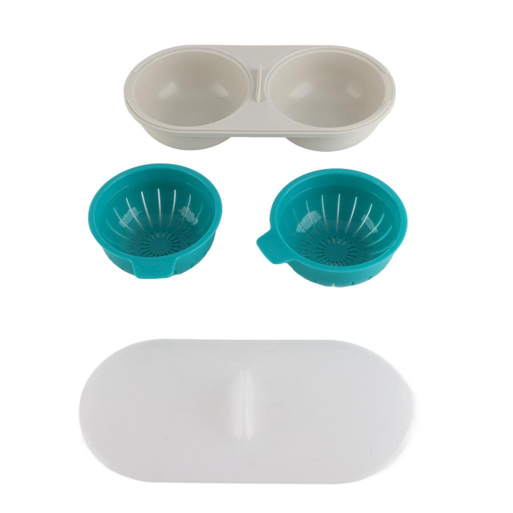 Microwave Egg Poacher Food Grade Double Cup Egg Boiler Cookware Kitchen Cooking Tools