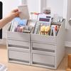 Drawer Style Cosmetic Storage Box Large Capacity Multilayer Desktop Sundries Organizer Multi-purpose Stationery Container