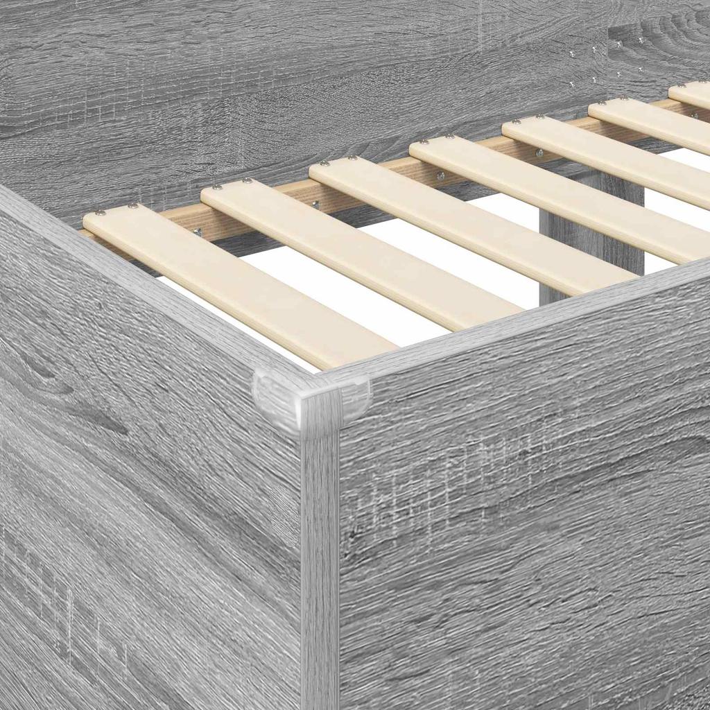 Bunk Bed for Kids Grey Sonoma 75 x 190 cm Particleboard