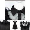 Wednesday Addams Kids Dress Cosplay Costume Party A-shaped Tiered Skirt