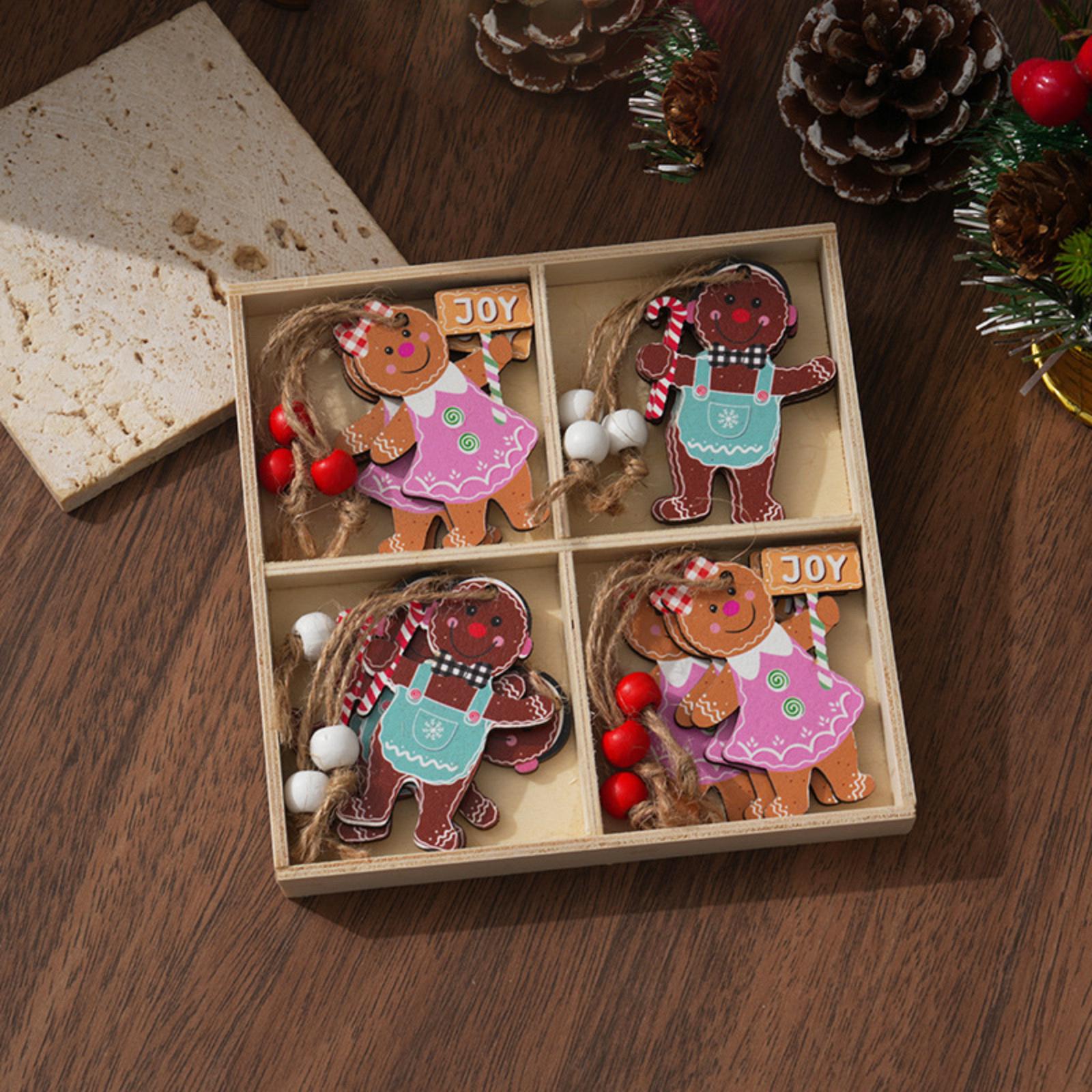 

Christmas Decorations: Colorful Wooden Figurines, Christmas Tree Accessories One Size