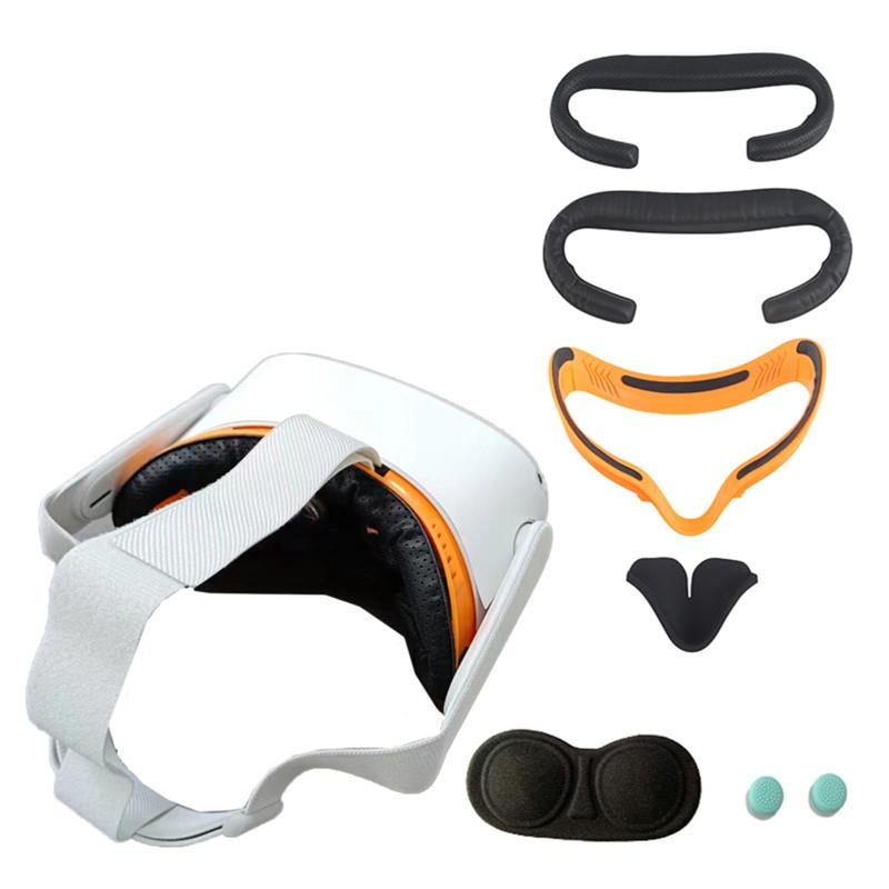 Schützende Gesichtskabinen-Linsenabdeckung Nasenpads für Quest 2 VR-Headset Staubdichte Abdeckungen Schweißfeste Abdeckung