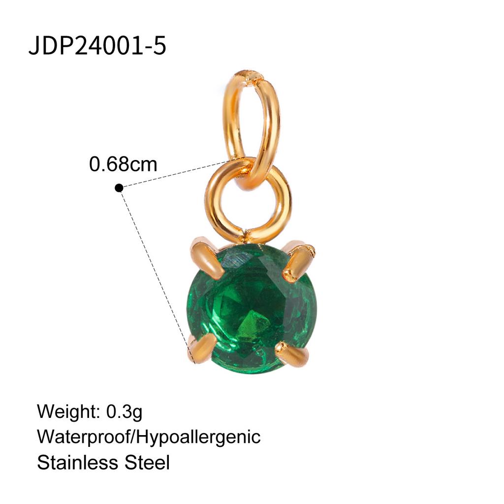 Elegant Gold December Birthstone Pendant Charm Fashion Jewelry Accessories for Women