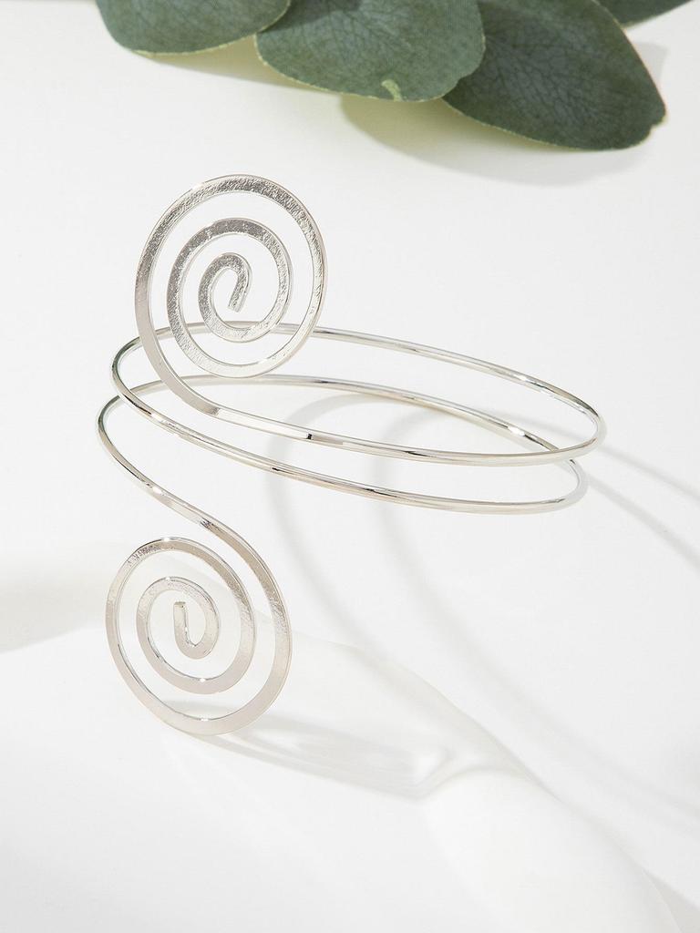 Ethnic Style Geometric Metal Open Cuff Punk Arm Ring