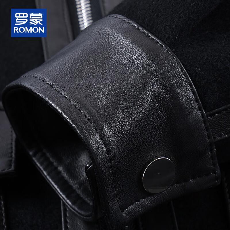 ROMON Men's Luxury Cashmere Wool Blend Short Coat