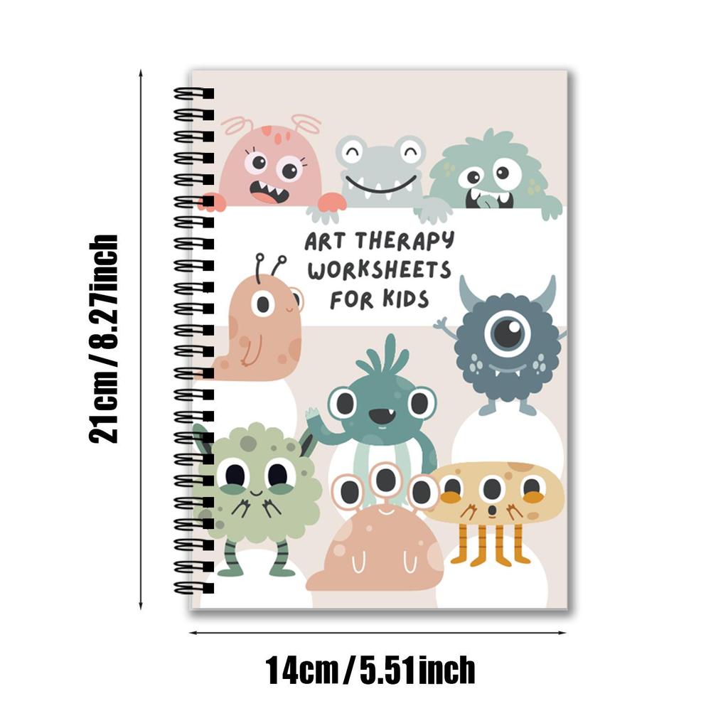 Instantly Available Cute Monster Emotional Management Workbook for Kids – 50 Pages