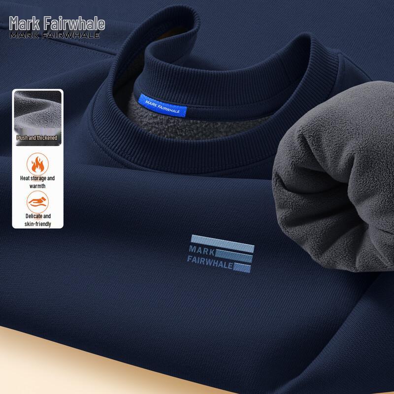 Mark Fairwhale Men's Heavyweight Fleece-Lined Round Neck Sweatshirt