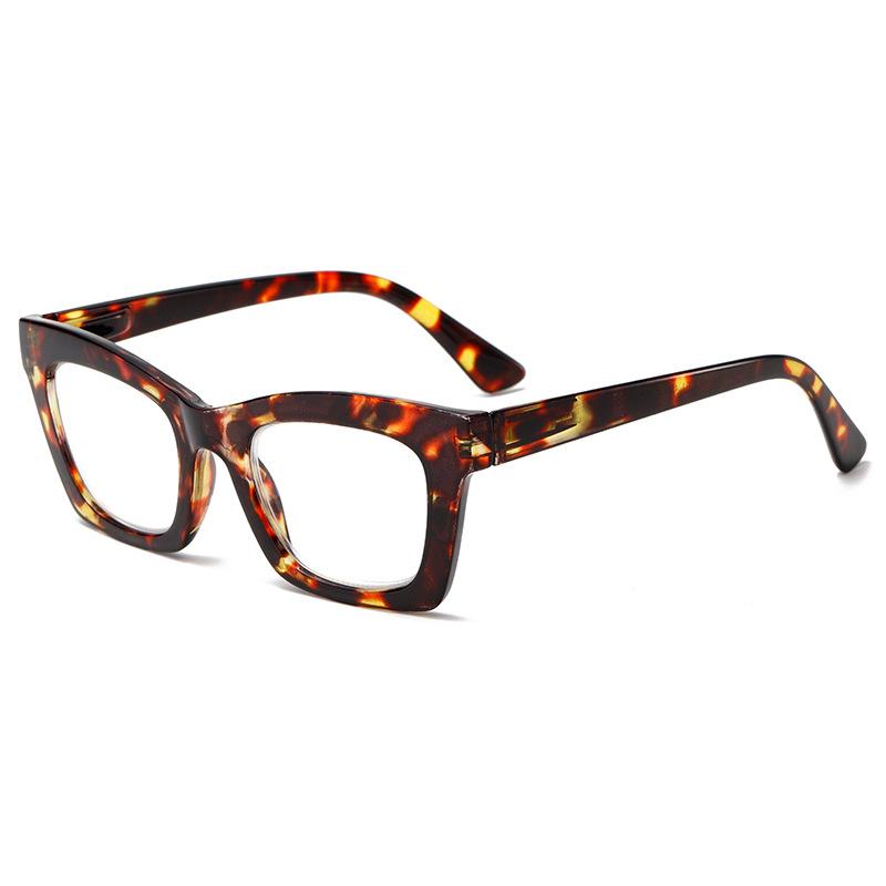 

Brand Design Women Square Cat Eye Frame Photochromic Prescription Glasses Anti Blue Light Hyperopia Myopia Astigmatism Eyewear Non-Prescription&1.56&Anti Blue Ray леопардовий