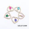 Fashion 5-piece 25 * 25mm heart-shaped alloy pendant accessories DIY clothing hair accessories necklace bracelet pendant