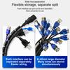 2m Cable Organizer Flexible Spiral Cable Wire Protector Computer Cord Protective Tube Clip Organizer Management Tools 16/10mm