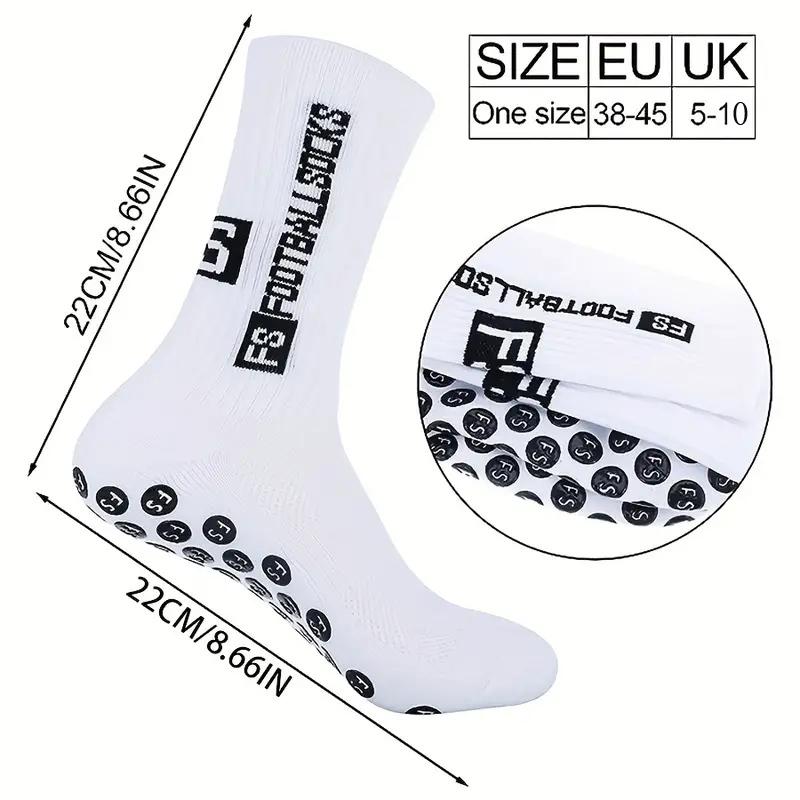 5 Pairs Non-slip Football Socks Breathable Wear-resistant Outdoor Sports Socks For Soccer, Rugby, Basketball, Running