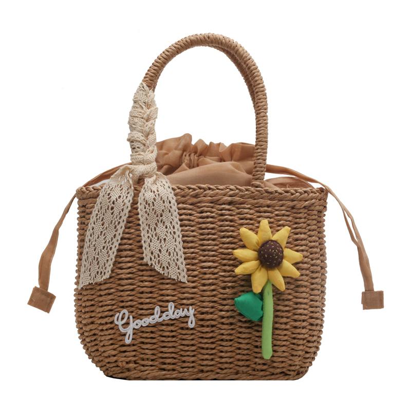 

Плетеная вручную сумка для женщин, соломенная сумка ручной работы, сумка-корзина в стиле бохо