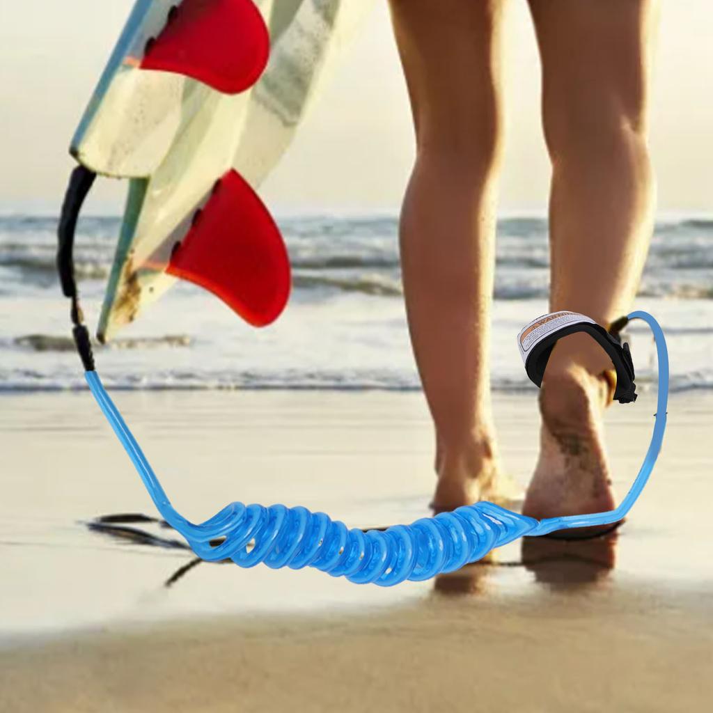 Surfboard Leash 4ft 5.5mm TPU Nylon 2 Headed Surfing Strap for Shortboards boards Skimboards