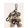Flashing Camera Bear Plush Keychain Bag Decoration Stuffed Animal Toy Couples Gift