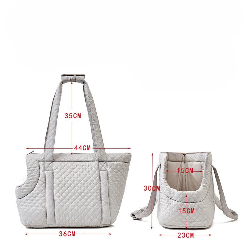 Popular new Korean version cat bag quilted out cat pet handbag ultra-light quilting cotton portable bag shoulder bag