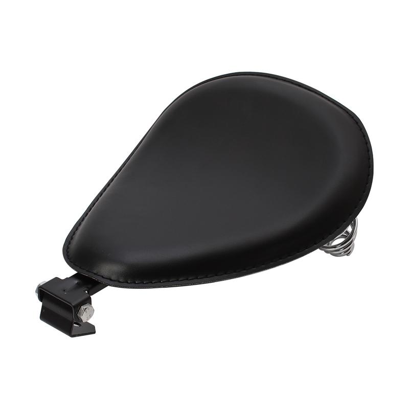 Motorcycle Black Spring Solo Seat + 3" Spring Mount Bracket Kit For Harley 48 Sportster XL883 1200 Bobber Chopper
