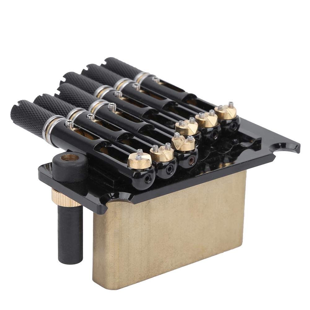 Alomejor 6-String Electric Guitar Bridge Set Headless Bass Bridge Performance Enhancement Durable Easy Installation with Screws