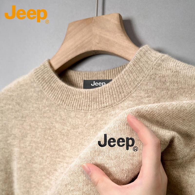 

JEEP Men s Thickened Warm Round Neck Knit Sweater 3XL
