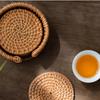Drink Coasters Set Round Tableware Placemat Dish Mat Bowl Pad Heat Resistant Rattan Weave Cup Mat Kitchen Decoration Accessories