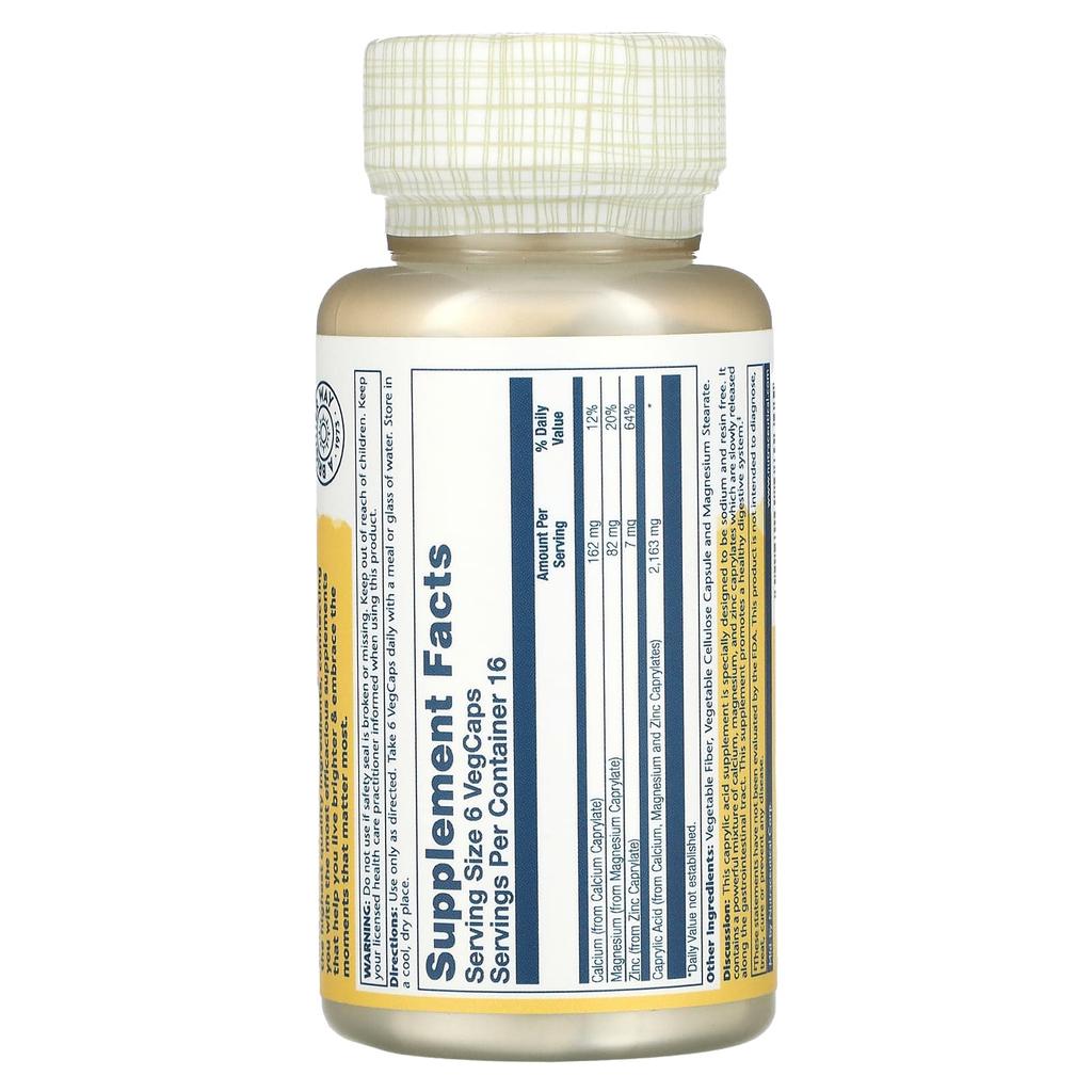 Solaray, Capryl, natriumfrei, harzfrei, 100 pflanzliche Kapseln