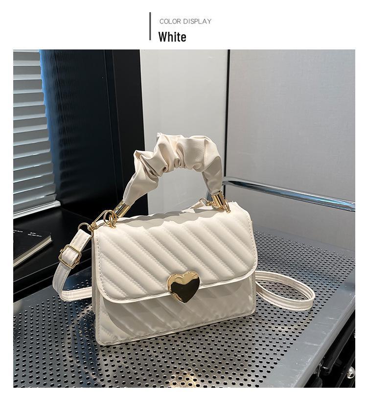 Delikatna plisowana torebka w stylu koreańskim: Wiosna 2024 Wszechstronna Mała Kwadratowa Torebka Matka-Dziecko