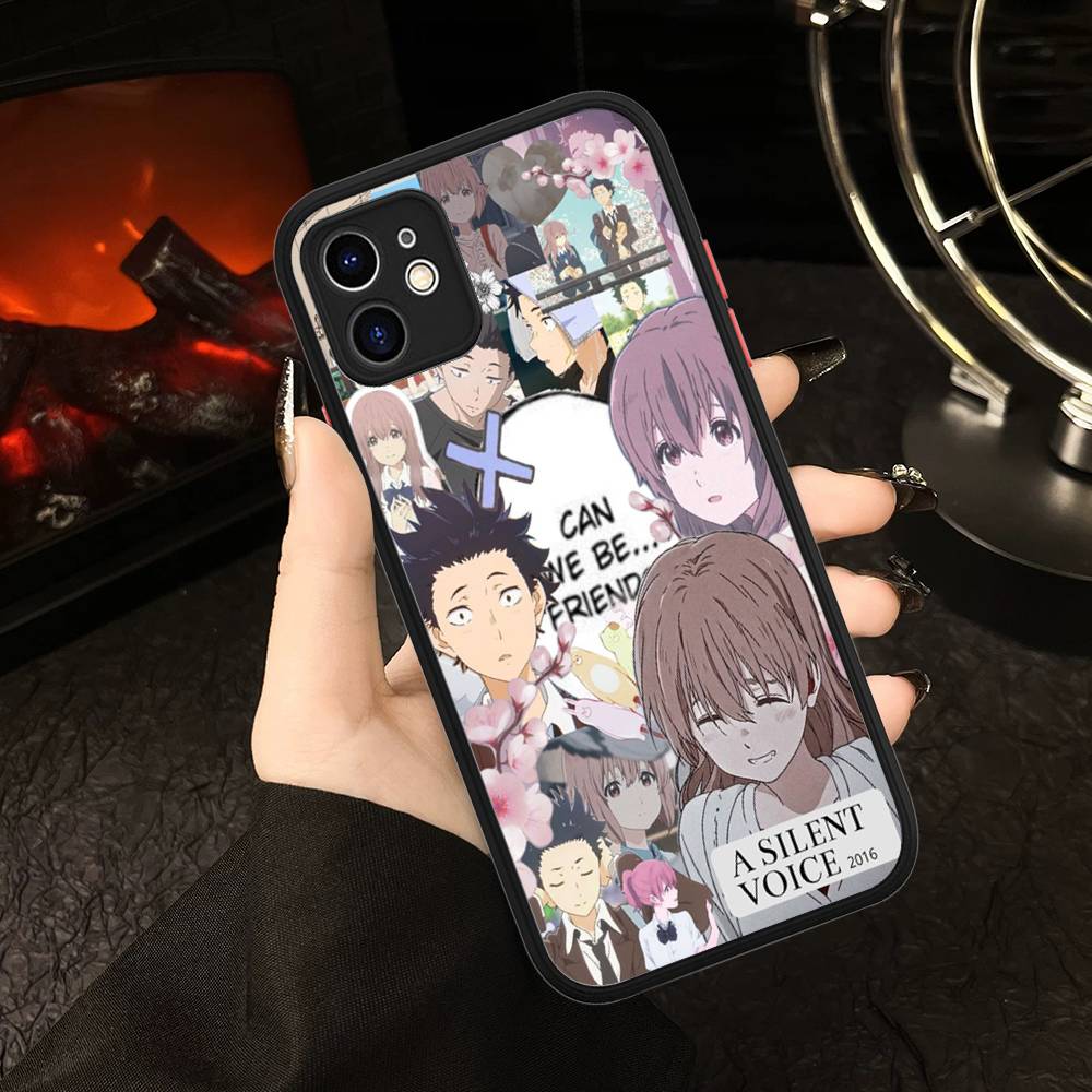 

Animated Movie A Silent Voice Matte Translucent Phone Case For Iphone 16 ProMax 15 14 13 12 11 X XS PRO Plus iphone 15