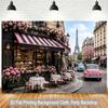 2D-Ebene 1 Stück Pariser Café-Atmosphäre Hintergrundstoff geeignet für Raumdekoration