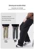 Men's Japanese Style Wide-Leg Casual Pants, Solid Color Straight-Leg, Versatile Cargo.