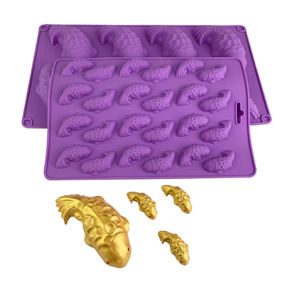 Silicone Cake Molds Carp Fish Shape Silicone Mould Fondant Chocolate Moulds for DIY Soap Crafts Decoration Baking Gadget