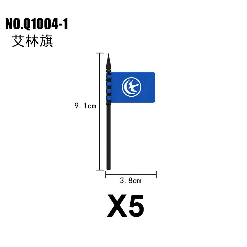 Military Building Blocks Medieval Solider Knights Equipments Mount War-Horse Wolf Flag Vests Shields Fiery Dragon Mini Brick Toy