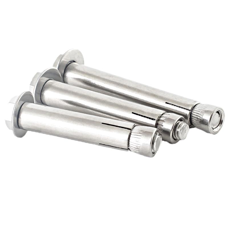Stainless Steel Expansion Screw: Hexagonal Head with Internal Expansion (304/201), Sizes M6, M8, M10, M12.