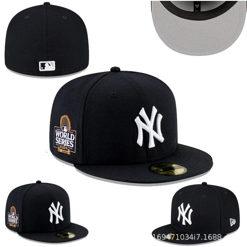 Baseball Cap New Letter Embroidery Fully Enclosed Cap New York Yankees Cap Non-Adjustable Size Hat