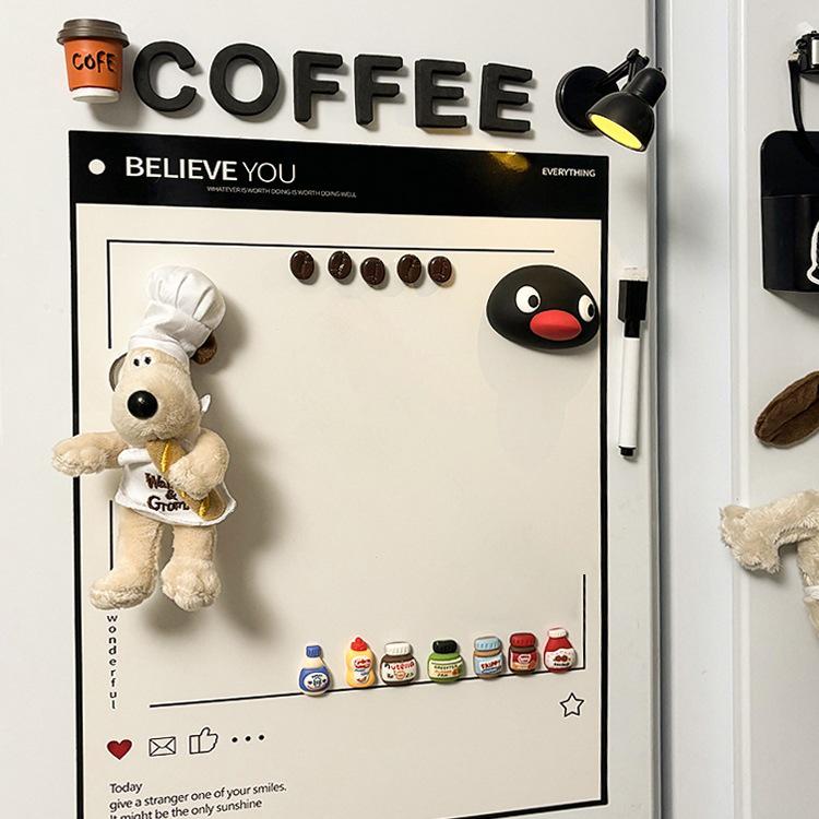 Placă Memo Magnetică Ștergibilă pentru Frigider - Decorare Placă Mesaje și Memento pentru Ușa Magnetică