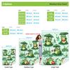 Coperta Ranocchia Carina Ranocchie Cartone Animato Con Ombrelli E Cuori Design Foglia di Giglio Verde Morbido Pile Plaid Accogliente Decorazione Stanza Bambini Idea Regalo