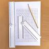 30cm Folding Geometric Ruler Angle Measurement Circular Drawing Ruler  Office Use