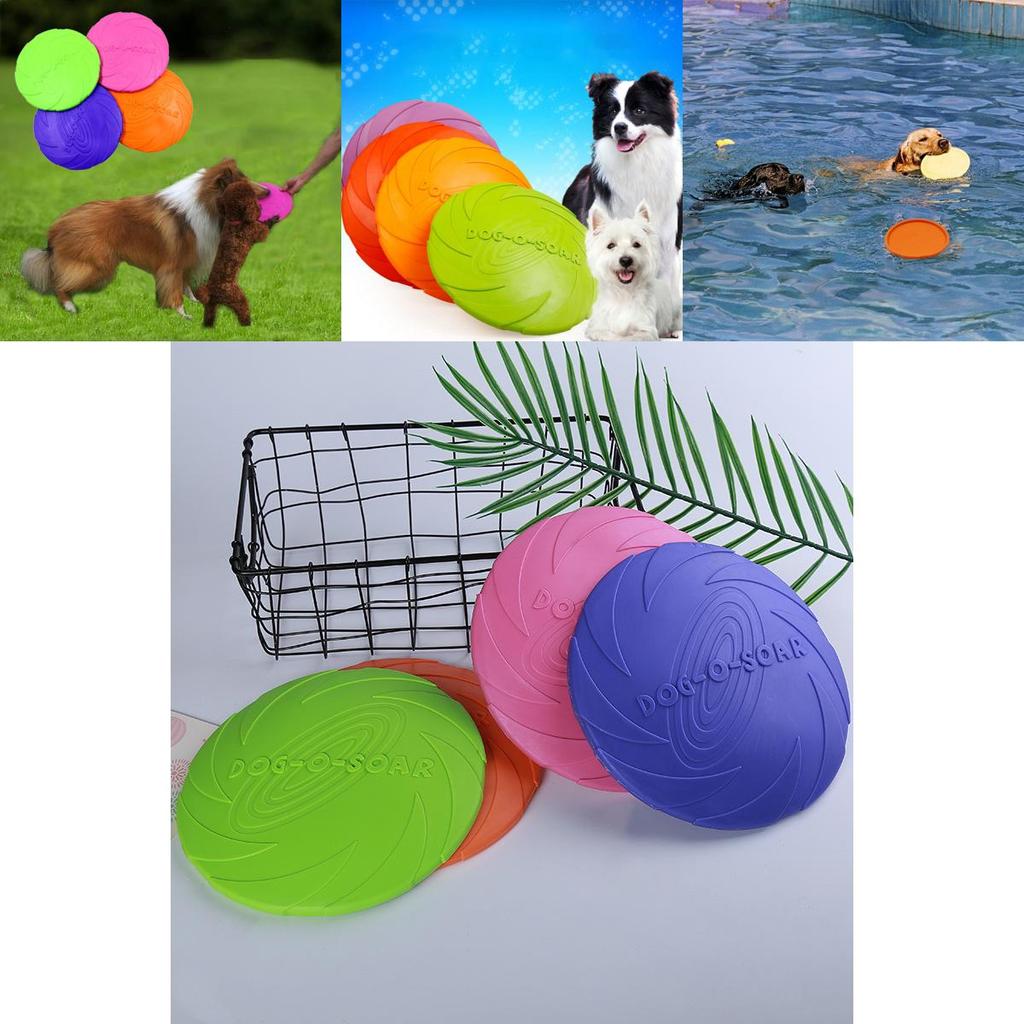 Vibrant Silicone Pet Dog Frisbee For Large Dog Outdoor Training And Fun Play