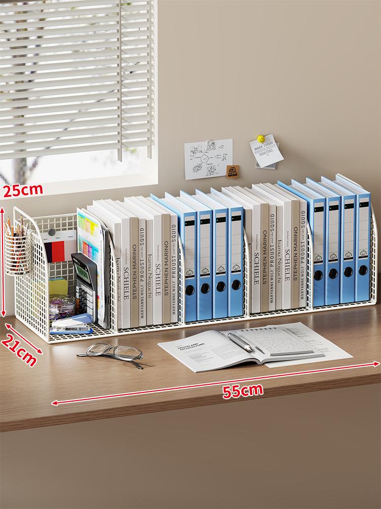 Schreibtisch-Akten- und Buchorganisator: Bücherregal, Regal, Buchstütze, Aktenaufbewahrung, Archivbox