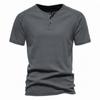 Fashion Men's Summer Short Sleeve Solid Colour Casual Slim Fit Stretch Bottom Shirt
