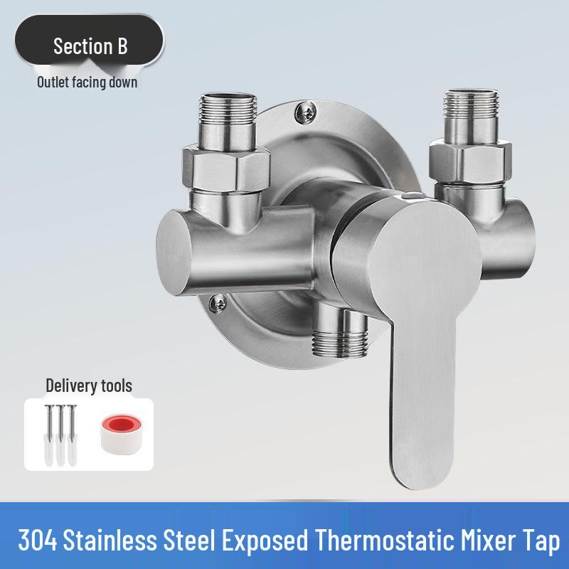 304 Stainless Steel Shower Mixer Tap for Hot and Cold Solar Water Heaters