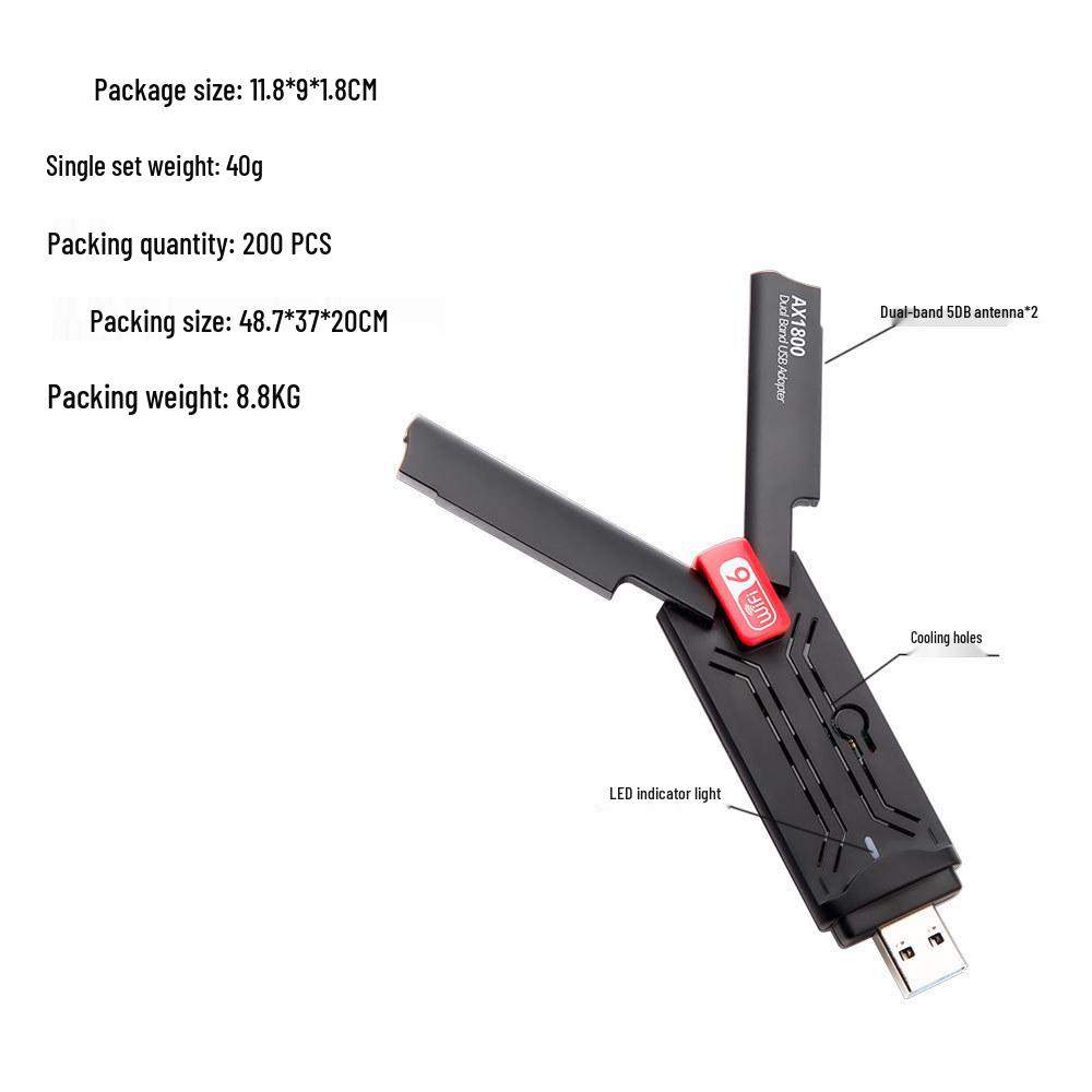 WiFi6 Dual-Band USB 3.0 Wireless Network Adapter MTK7921