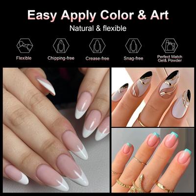 100Pcs Almond Coffin Soft Gel Nails Tips Half-frosted Full Cover Press On Nails Soak Off Gel Nail Extension Tips Capsule