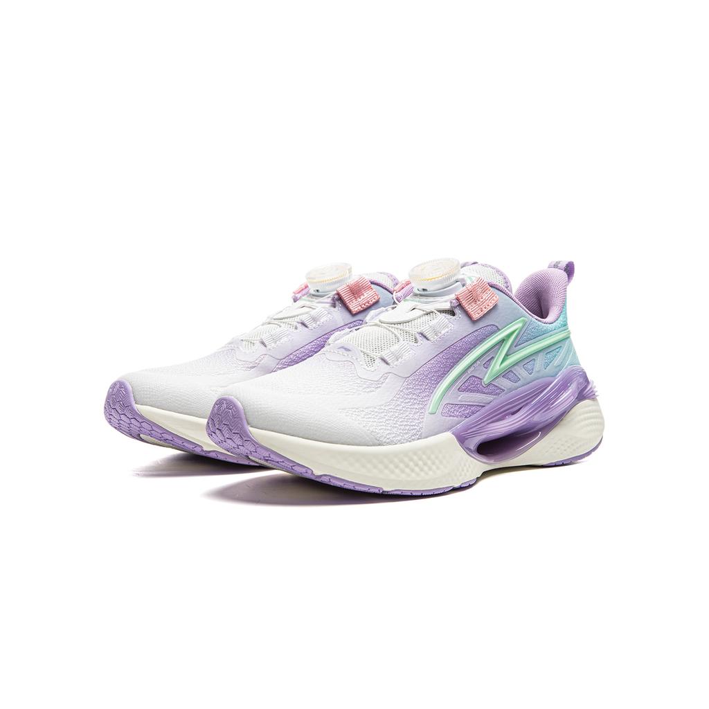 Li Ning Cloud V2 Comfortable Non-Slip Wear-Resistant Breathable Low-Top Kids Running Shoes Kids sneaker Purple Blue White YKFU060-6