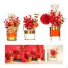 Chinese Year Flower Basket, Festival Photos Props Decoration Fruit Scene Layout Desktop Red Art