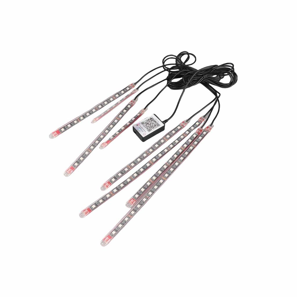 Motorcycle LED Lights Kits, IP68 Water Tight Ambient Light, APP Control RGB Illusion Motorcycle Decorative Light Music