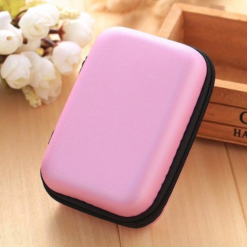 1 Pcs Earphone Wire Box Rectangle Data Line Cables Storage Box Case Container Organizer Coin Purse Box